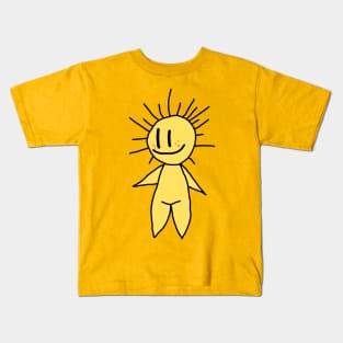 Smiley Sun Guy Kids T-Shirt